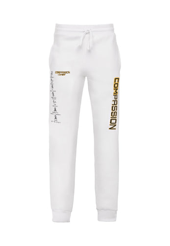 Unisex Compassion Sweatpants/White
